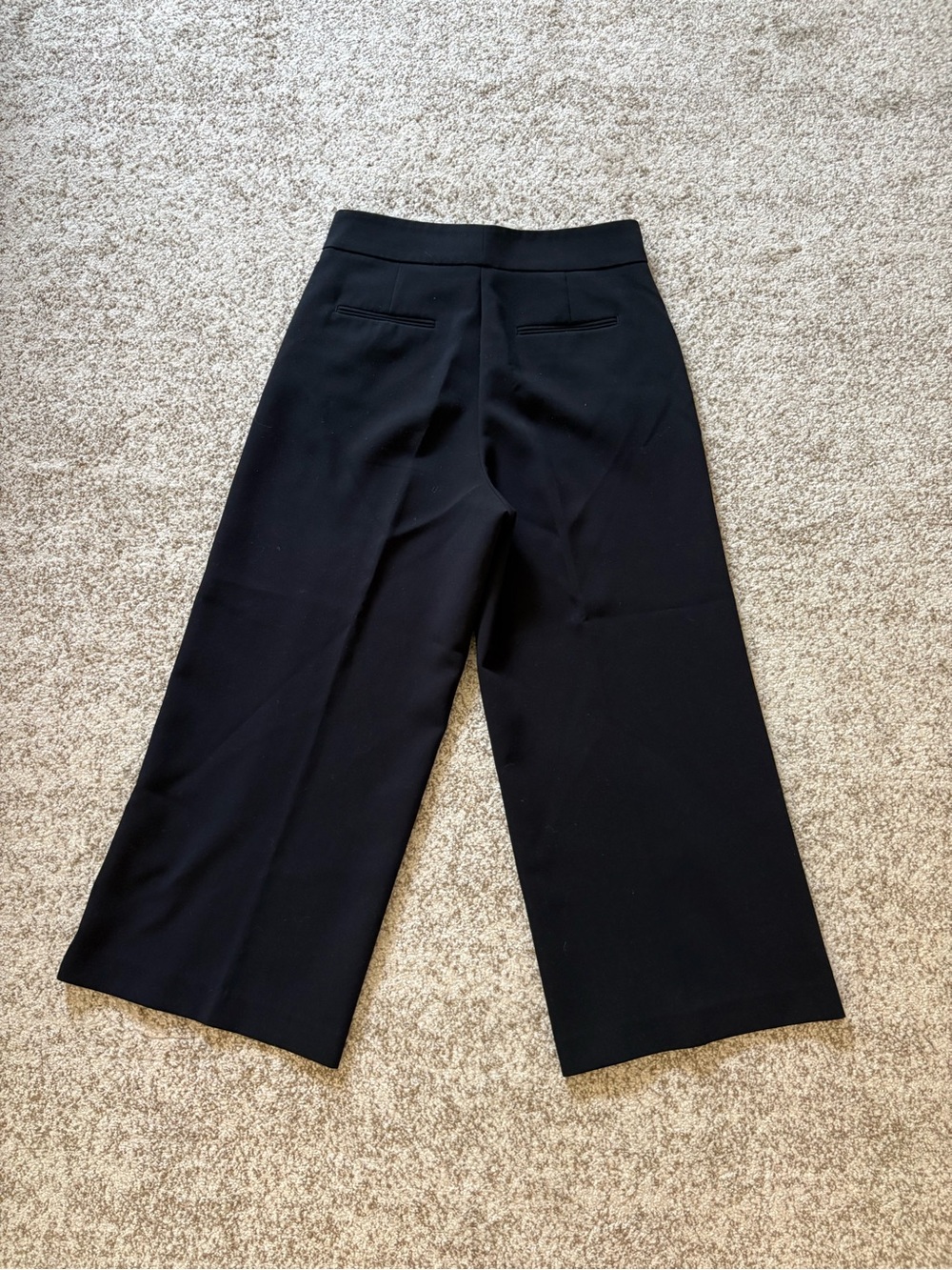 Ann Taylor Black Cropped Wide-Leg Trousers - Picture 2 of 2